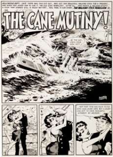 Wally Wood MAD #19 Complete 6-Page Story "The Cane Mutiny!" Original Art (EC, 1955). It’s Movie - | Heritage