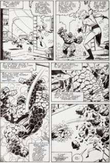 Kerry Gammill and John Byrne Fantastic Four #266 Page 13 Original Art (Marvel, 1984). The Thing is under the - | Heritage