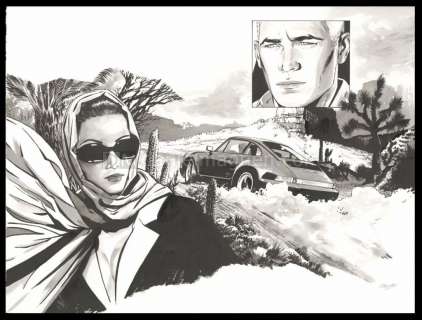 Bernard Vrancken - Illustration originale "Mexico Cartel " - Les Dossiers Max - I.R.$.