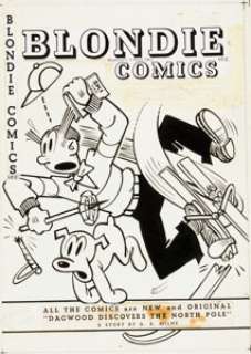 Joe Musial (attributed) Blondie Comics #4 Cover Original Art (David McKay, 1948). Joe Musial turned in many -