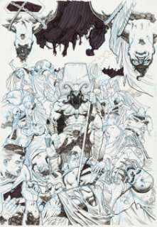 Ariel Olivetti The Kingdom #1 Cover Original Art (DC, 1999). Gog has traveled backwards in time to kill -