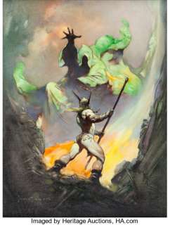 Frank Frazetta The Norseman Painting Original Art (1972). The early 1970s were a strong and prolific - | Heritage
