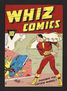 WHIZ COMICS Issue #1 Recreation Art