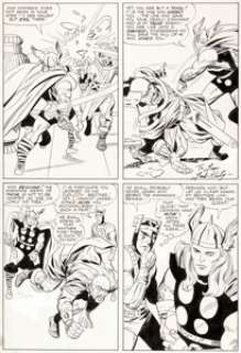 Jack Kirby and Vince Colletta Journey Into Mystery #118 "The Crimson Hand" Page 4 Loki Original Art -