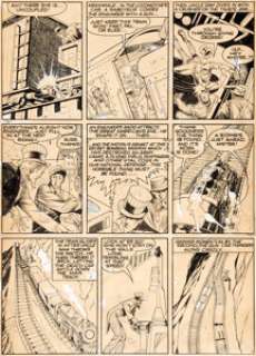 Lou Fine National Comics #15 Uncle Sam Page 7 Original Art (Quality, 1941). Superhero panel pages by Fine -
