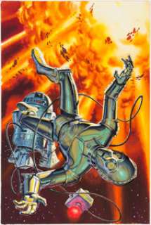 Igor Kordey Star Wars Hasbro Slim/Kenner Star Wars Special Cover Original Art (Dark Horse, 1998). R2D2 and -