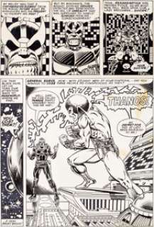Jim Starlin and Steve Leialoha Warlock #10  Story Page 17 Original Art (Marvel, 1975)....