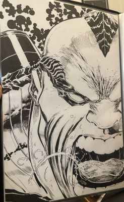 Ken Lashley aka Ledkilla - Cover Art Annihilation 2099 #3 Ken Lashley 2099 Frame Variant Red Hulk 2099