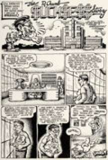 Robert Crumb The People‘s Comics Complete 4-Page Story Original Art (Golden Gate Publishing Company, 1972). In -