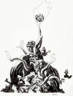 Mike Mignola B.P.R.D., The Black Flame #1 (#18) Cover Original Art (Dark Horse, 2005)....