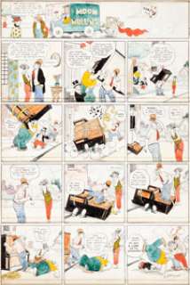 Frank Willard Moon Mullins Hand-Colored Sunday Comic Strip Original Art dated 11-18-23 (Chicago Tribune, 1923)....