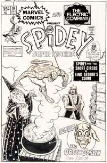 John Romita Sr. Spidey Super Stories #10 Cover Spider-Man and The Electric Company Original Art (Marvel, 1975)....