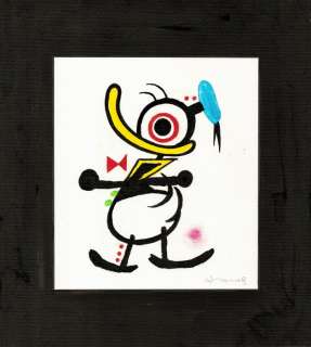 Tony Fernandez, Disney Artist | Donald Duck Inspired By Joan Miró’s "Femme et Oiseau" (1969) - Original Painting - Tony Fernandez Signed - Original Artwork | Catawiki