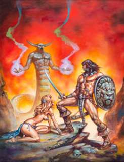 Clyde Caldwell Savage Sword of Conan #59 Cover Painting Original Art (Marvel, 1980).... | Heritage