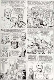Jack Kirby and Dick Ayers Avengers #16 Page 18 Original Art (Marvel, 1965).... | Heritage