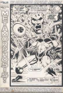 Jim Starlin and Al Milgrom Captain Marvel #29 Splash Page 1 Original Art (Marvel, 1973).... | Heritage