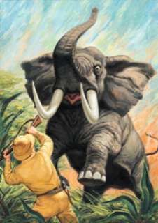  - Henry C. Kiefer Classics Illustrated #97 King Solomon‘s Mines Cover Painting Original Art (Gilberton, ...