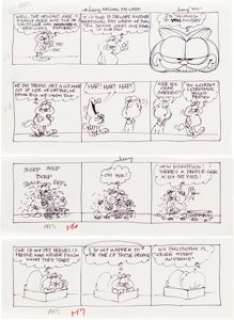  - Jim Davis Garfield Daily Comic Strip Preliminary Original Art Group of Over 300 (United Feature Syndicate, 1985)....