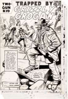  - Dick Ayers Two-Gun Kid #64 Complete 13-Page Story "Trapped by Grizzly Grogan" Original Art (Marvel, 1963).... (Total: 13 Original Art)