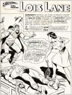 Kurt Schaffenberger Superman‘s Girlfriend, Lois Lane #73 Cover Original Art (DC, 1967)....