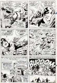 Jack Kirby and Syd Shores Captain America #101 Story Page 18 Original Art (Marvel, 1968). Red Skull -
