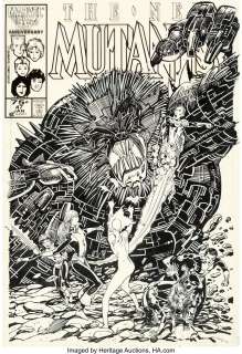 Barry Windsor-Smith New Mutants #47 Cover Original Art (Marvel, 1987). The New Mutants face impossible - | Heritage