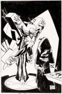 Scott McDaniel and Sergio Cariello Azrael: Agent of the Bat #81 Cover Original Art (DC, 2001). ...