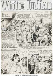 Frank Frazetta | Charles Starrett as the Durango Kid #2 Story Page 1 White Indian Original Art (Magazine Enterprises, 1949-1950). | Heritage