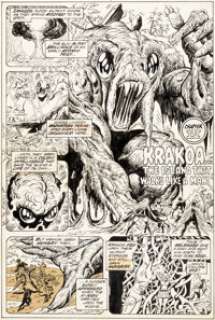 Dave Cockrum - Giant-Size X-Men #1 Story Page 29 Krakoa Original Art (Marvel, 1975).