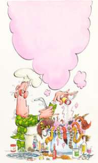 Don Martin MAD‘s Don Martin Cooks Up More Tales Paperback Cover Painting Original Art (Signe...