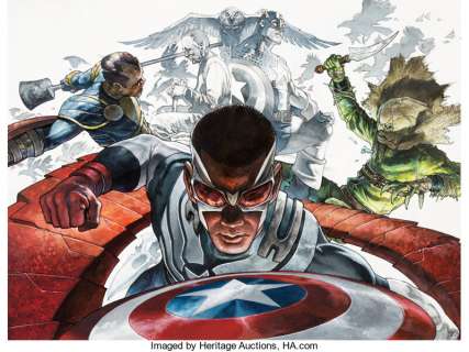 Simone Bianchi - All-New Captain America: Fear Him #1-2 Couverture Double (Marvel, 2015). Simone Bianchi All-New Captain America: Fear Him #1-2 Double Cover Original Art (Marvel, 2015).