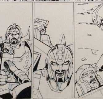 Transformers Shattered Glass. Issue #2 , Page #14.Rodimus Blaster Battle Action. | Unreal Books