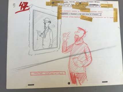 Hergé | Tintin - Story Board - Dessin Animé « Le Temple du Soleil » | Catawiki