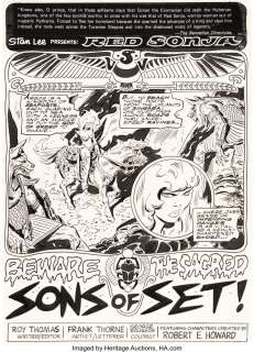 Thorne, Frank | Frank Thorne Marvel Feature #6 Story Page 1 Red Sonja Original Art (Marvel, 1976).... | Heritage