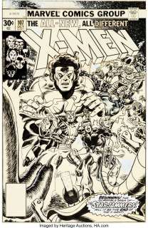 Dave Cockrum - X-Men #107 Cover Imperial Guard and Starjammers Original Art (Marvel, 1977)....
