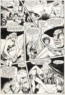 Baker, Matt - Matt Baker, Jack Kamen, and Jay Disbrow (all attributed) Fight Comics #54 "Tiger Girl" Story Page 5 Original Art (...
