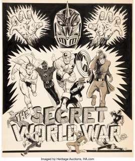 Unidentified Movie Poster Artist | Don Rico The Secret World War Poster Illustration Original Art (Secret World War Productions, undated).... (Total: 3 Items) | Heritage