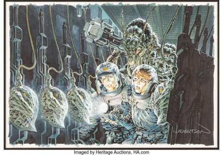 Wrightson, Bernie | Bernie Wrightson - "Space Truckers" Production Painting Original Art (mid-1990s).... | Heritage