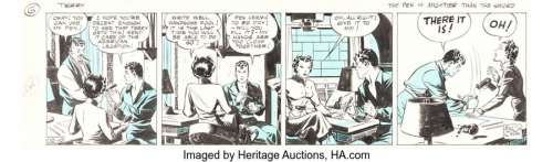 Caniff, Milton | Milton Caniff Terry and the Pirates Daily Comic Strip Original Art dated 10-10-36 (Chicago Tribune, 1936). ... | Heritage