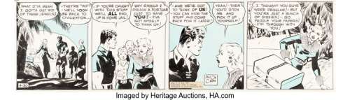 Caniff, Milton | Milton Caniff Terry and the Pirates Daily Comic Strip Original Art dated 4-30-36 (Chicago Tribune, 1936). ... | Heritage