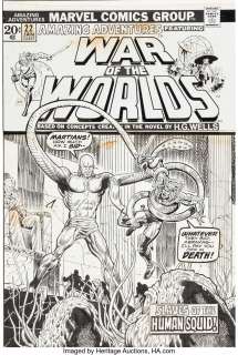 Trimpe, Herb - Herb Trimpe Amazing Adventures #22 "War of the Worlds/Killraven" Cover Original Art (Marvel, 1974)....