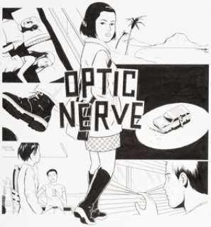 Tomine, Adrian - Adrian Tomine Optic Nerve Poster Illustration Original Art (Drawn & Quarterly, 2000)....