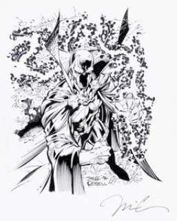 Lee, Jim - Jim Lee and Edwin Rosell Spawn Chromium Cards Trading Card #92 Illustration Original Art (Wildstorm/Image, 1996).... (Total: 2 Original Art)