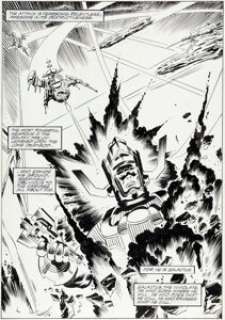 Buscema, John - John Buscema Marvel Graphic Novel #38 Silver Surfer: Judgment Day Splash Page 25 Galactus Original Art...
