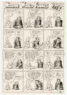 Crumb, Robert | Robert Crumb Mr. Natural #3 Complete 1-Page Story "Modern World Funnies" Original Art (Kitchen Sink, 1977).... | Heritage