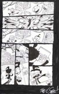 Fed Stresing Invader Zim #33 Story Page 16 Original Art Group of 2 (Oni Press, 2018).... (Total: 2 Original Art)