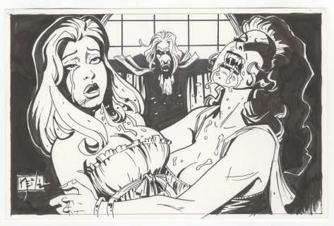 Neil Vokes - Flesh and Blood Original Comic Art