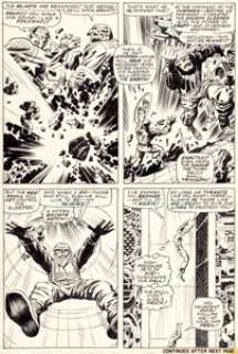Jack Kirby and Syd Shores - Captain America #101 Story Page 15 Original Art (Marvel, 1968).
