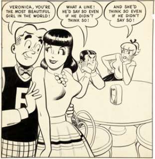 Harry Lucey - Archie Comics #100 Cover Original Art (Archie, 1959).
