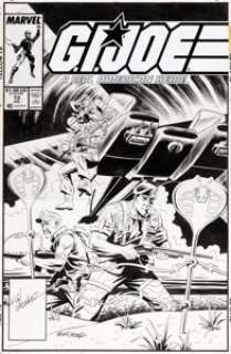Ron Wagner and Bob McLeod G.I. Joe, A Real American Hero #73 Cover Original Art (Marvel, 1988).